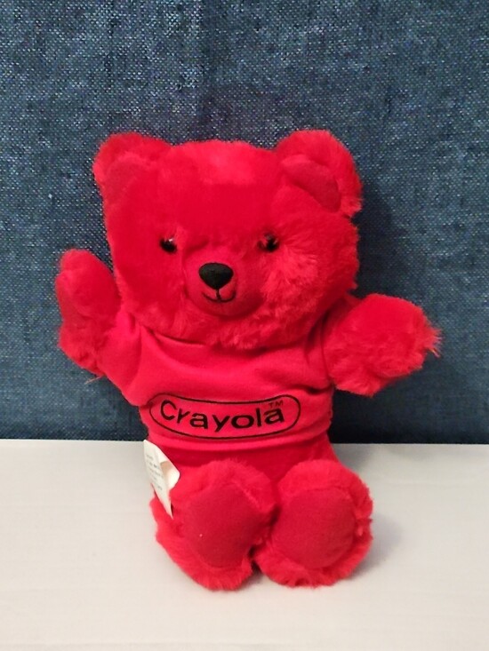 Crayola Other - Vintage 1986 Crayola Teddy Bear Plush | Red Crayon Shirt | 7" Stuffed Animal |